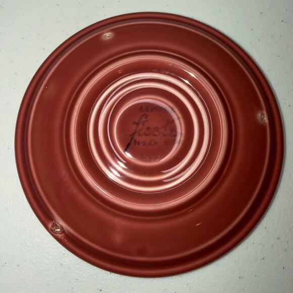 Vintage Fiestaware 6”Rose Pink Coffee Cup Saucer Plate – Single Replacement - Picture 4 of 5